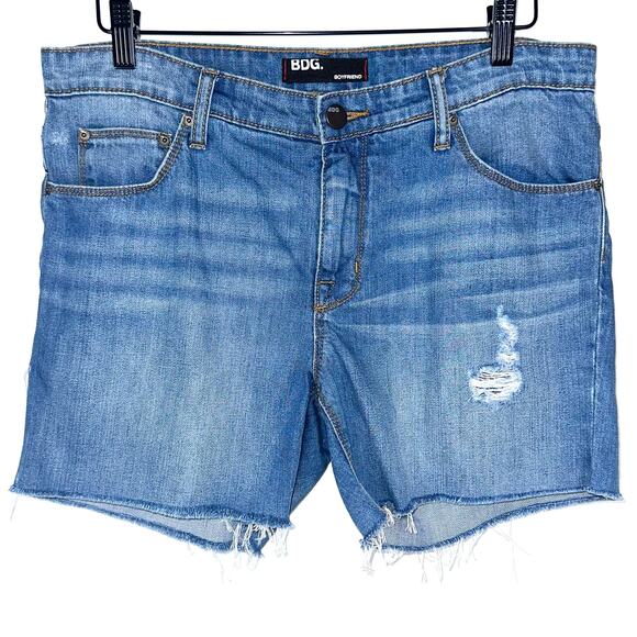 Urban Outfitters BDG Denim Cut Off Distressed Boyfriend Shorts Size 29 - Picture 1 of 10